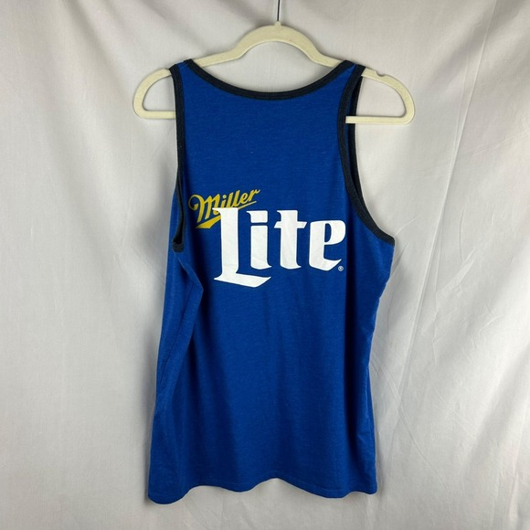 Miller Lite Beer Tank Shirt Men Unisex Large Blue Party Vacation Beach‎ Alcohol - Picture 6 of 10
